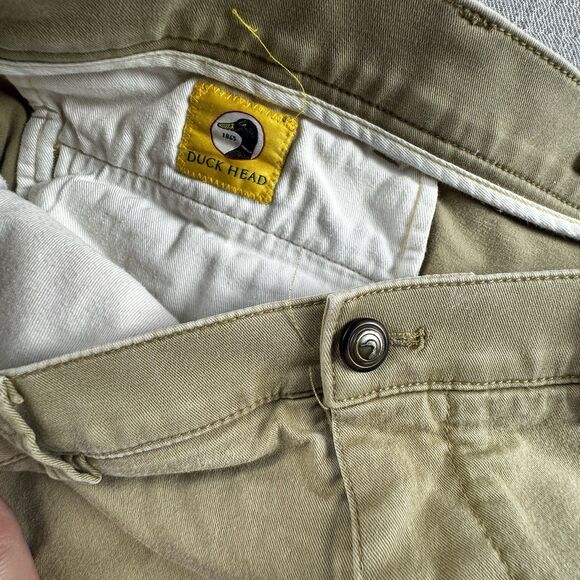 Duck Head Gold School Pant Men 42x32 Tan Chino Khaki Classic Fit Stretch - Picture 6 of 10